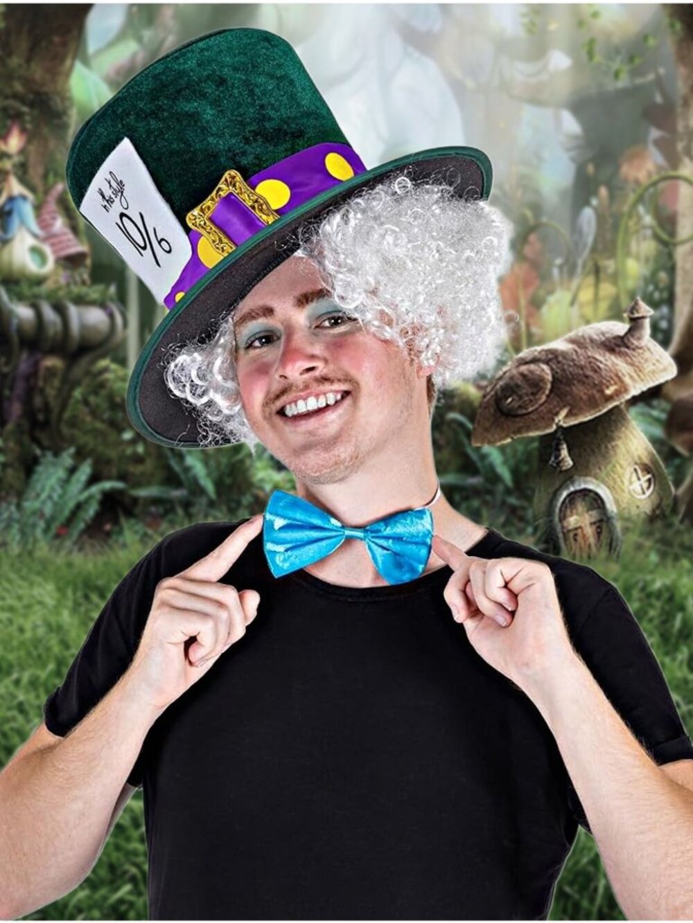 Hauntlook Wonderland Mad Hatter Halloween Costume Kit Alice in Wonderland Unisex